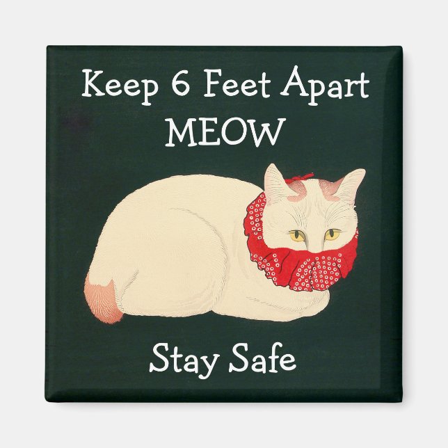 Katt som håller 6 fot åtskilt magnet (Framsidan)