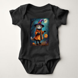 Katt som häxa söt Halloween T Shirt