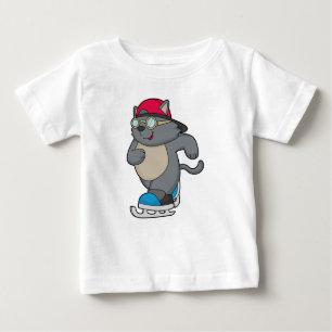 Katt som isfisk Skater med isskal T Shirt