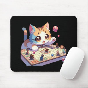 Katt som Kastar Tärningar Brädspel Musmatta