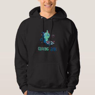 Katt som längtar efter asiatisk mat japansk sushi  hoodie
