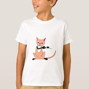 Katt som leker flöjten tee shirt