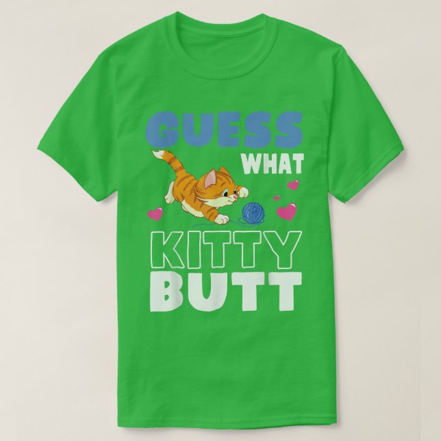 Katt som leker med Bobbin slår vad Kattunge Bu gör T Shirt (Design framsida)
