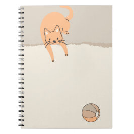Katt som leker med en boll anteckningsbok