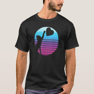 Katt som leker med hjärtat Katters solnedgång T Shirt