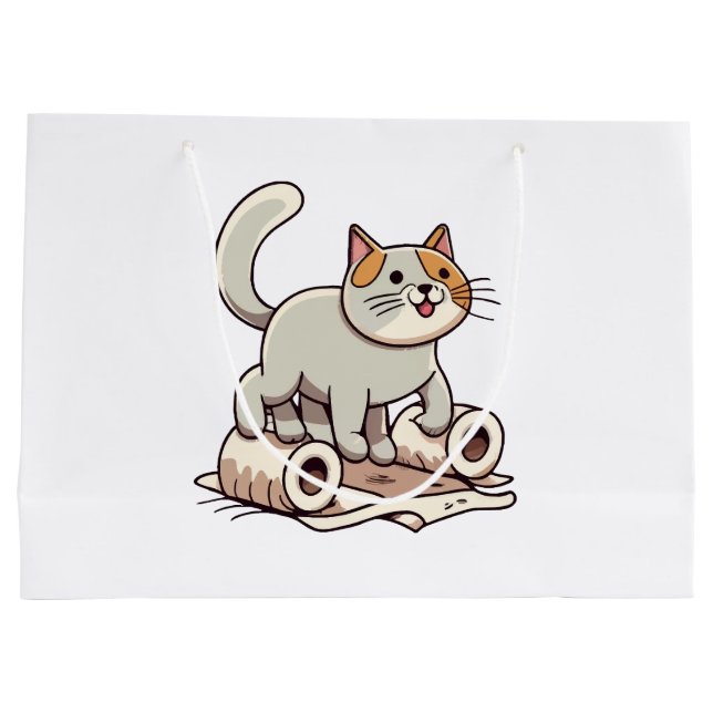 Katt som leker med toalettpapper (Baksidan)