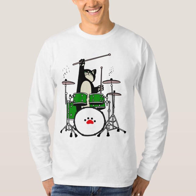 Katt som leker på rums- eller matrums- eller matru t shirt (Framsida)