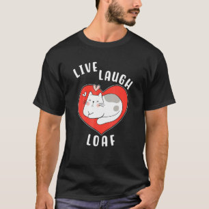 Katt som ligger som en bulle åt kattmamma Live Skr T Shirt
