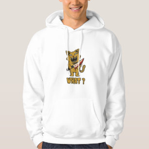 Katt som _ lustig katt med Knivar Hoodie