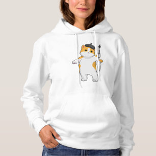 Katt som målarfärg med färgpensel t shirt