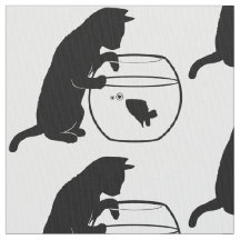 Katt som ner in i Fishbowl i Silhouette