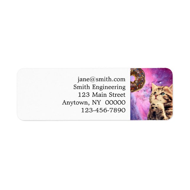 Katt som önskar ge returadress etikett (Framsidan)