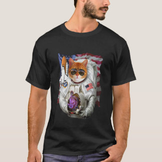 , Katt som pilotastronaut, rymdfärjekommendör T Shirt