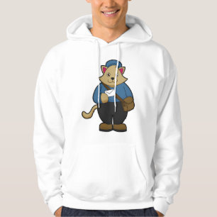 Katt som Postman med kuvert och påse Hoodie