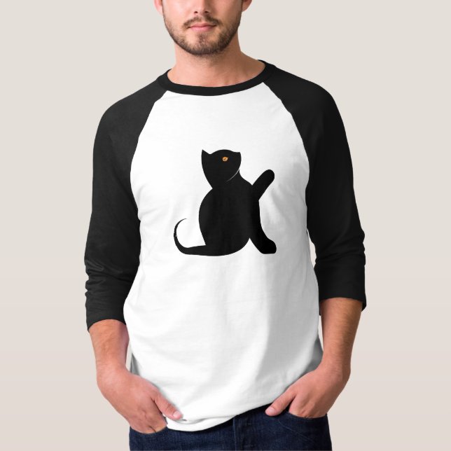 Katt som säger hej t shirt (Framsida)