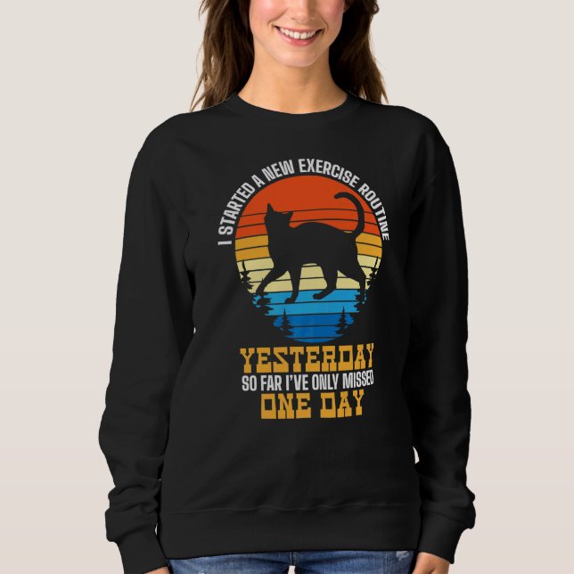 Katt som säger Lazy Say Grumpy T Shirt (Framsida)