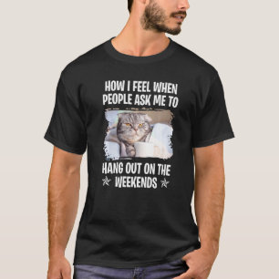 Katt som säger Lazy som lägger grumpy 15 T Shirt