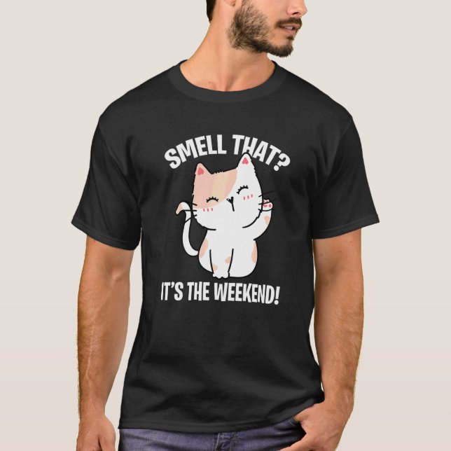 Katt som säger Lazy som lägger grumpy 8 T Shirt (Framsida)