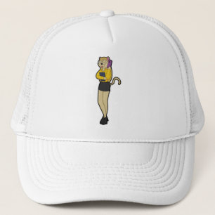 Katt som sekreterare för bärbara och mobila mobila keps