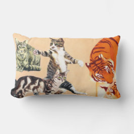 Katt som ska spela lumbarkudde