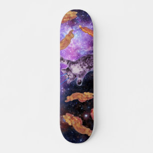 Katt som slagits på bacon med laser öga mini skateboard bräda 18,5 cm