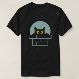 Katt som söker från skorsten överst på natten t shirt
