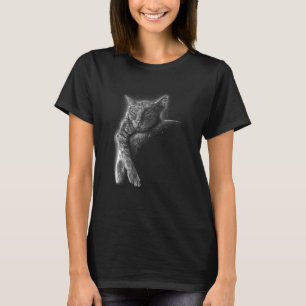Katt som sover på månen Sover Moon Cat Sover T Shirt