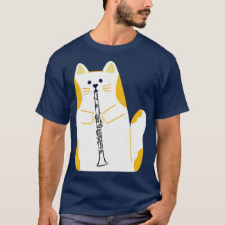 Katt som spelar Clarinet T Shirt