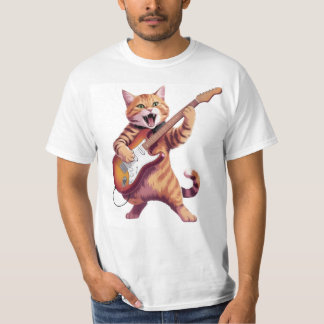 Katt som spelar gitarr Rock T-shirt