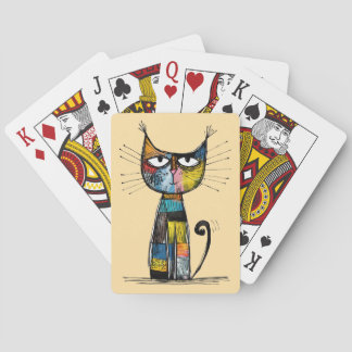 Katt som spelar kort casinokort