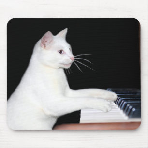 Katt som spelar piano musmatta