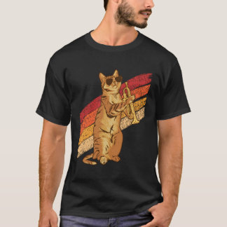 Katt som spelar trombon med solglasögon Trombonist T Shirt
