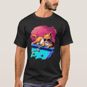 Katt som spelar upp Bassäng-miljarder i lounge Coo T Shirt