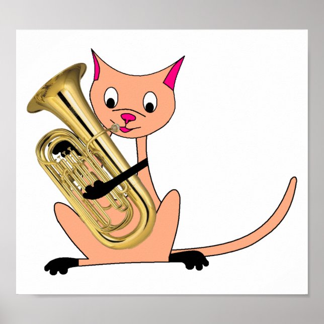 Katt som spelar upp Euphonium Poster (Framsidan)