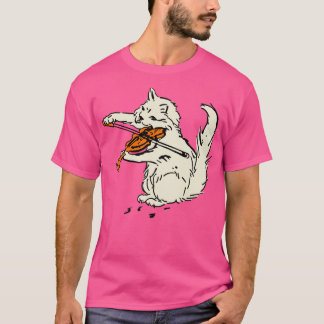katt som spelar violin-konst t shirt