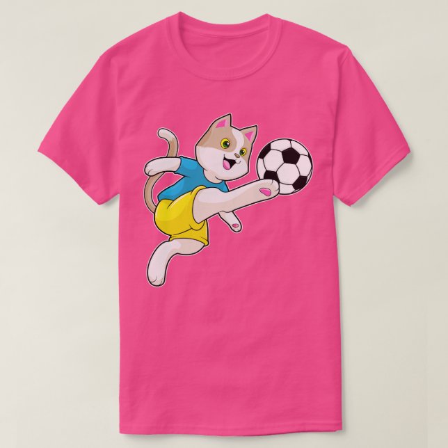 Katt som spelare med boll t shirt (Design framsida)