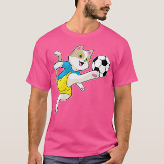 Katt som spelare med boll t shirt
