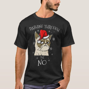 Katt som störtar fram utan sur jul t shirt
