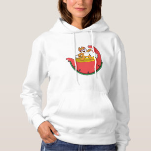 Katt som Surfer med Watermelon T Shirt