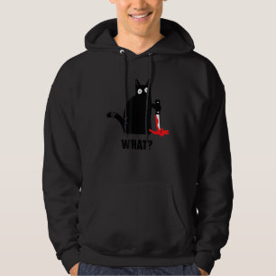 Katt som svart katt, mörkt katt med Knivar Hoodie
