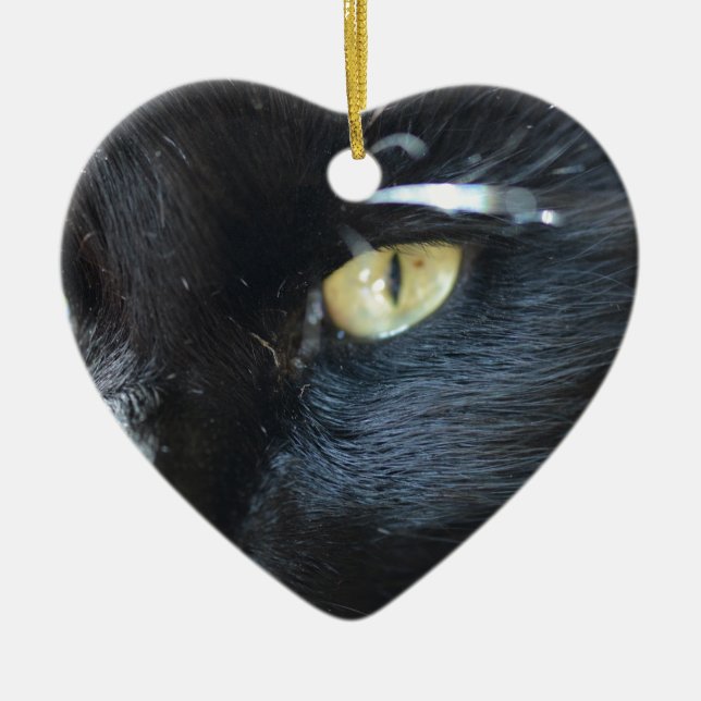 Katt som synar dig julgransprydnad keramik (Framsidan)