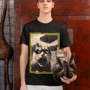 katt som tar selfie meme ufos t shirt