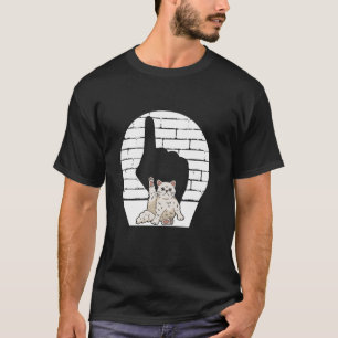 Katt som vänder långfinger Kattunge T Shirt