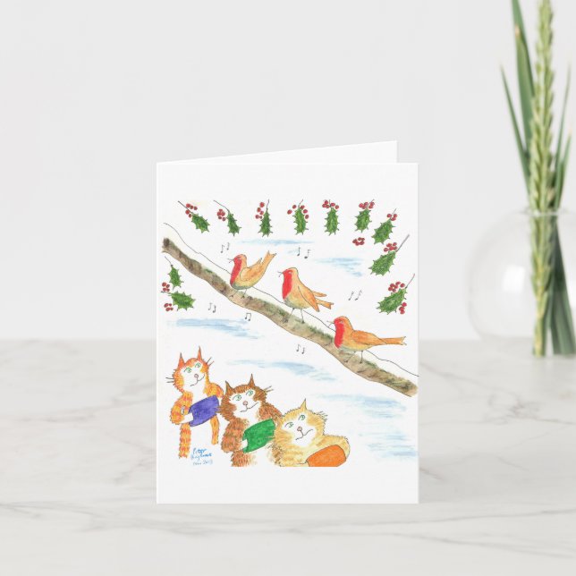 Katt som varm Tassar Kort (Framsida)