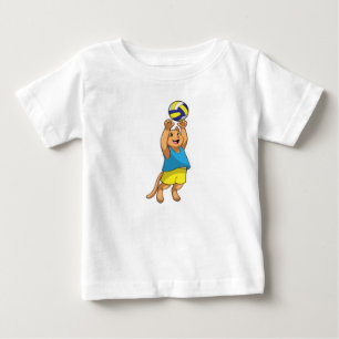 Katt som Volleyball-spelare med Volleyball T Shirt