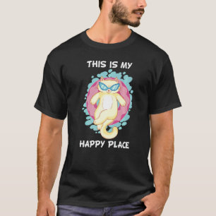 Katt sommarlov badande avkopplande simhoppring t shirt