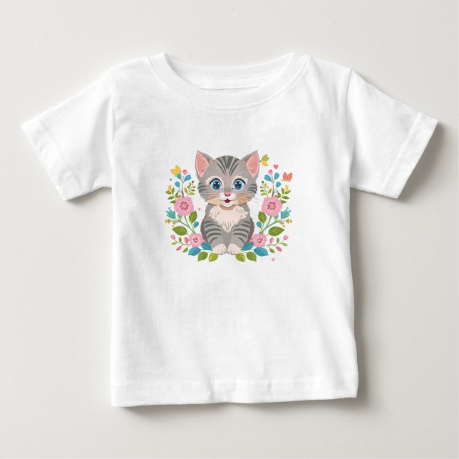 katt söt t shirt (Framsida)