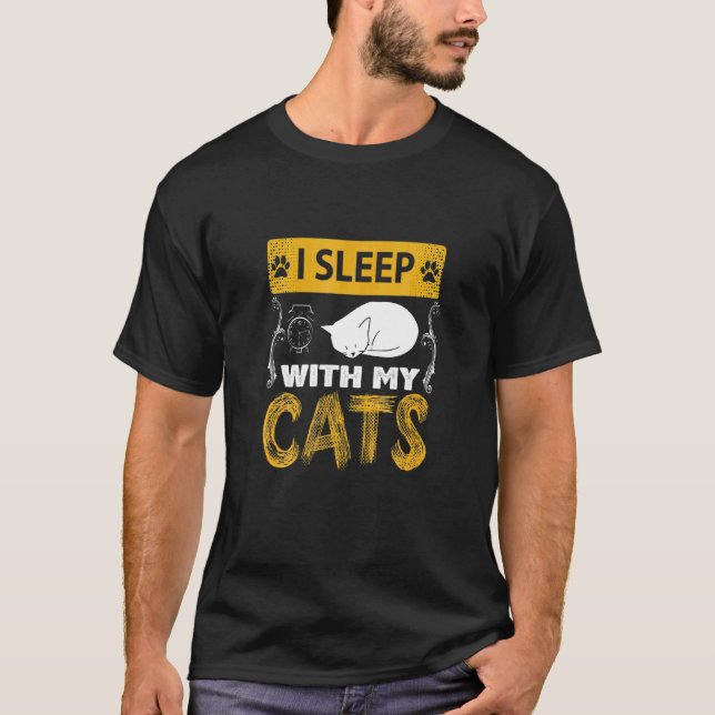 Katt sover t shirt (Framsida)