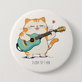 Katt Spelar Gitarr Knapp