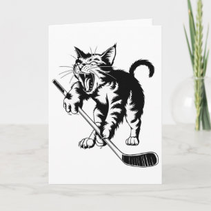 Katt spelar ishockey _1 kort